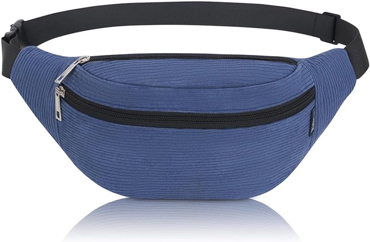Heuptas met verstelbare riem, blauw, middelgroot