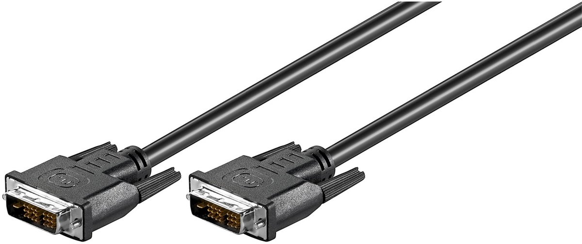 Image of Goobay DVI-D Full HD kabel Single Link 2 m, vernikkeld, 18+1 pinnen