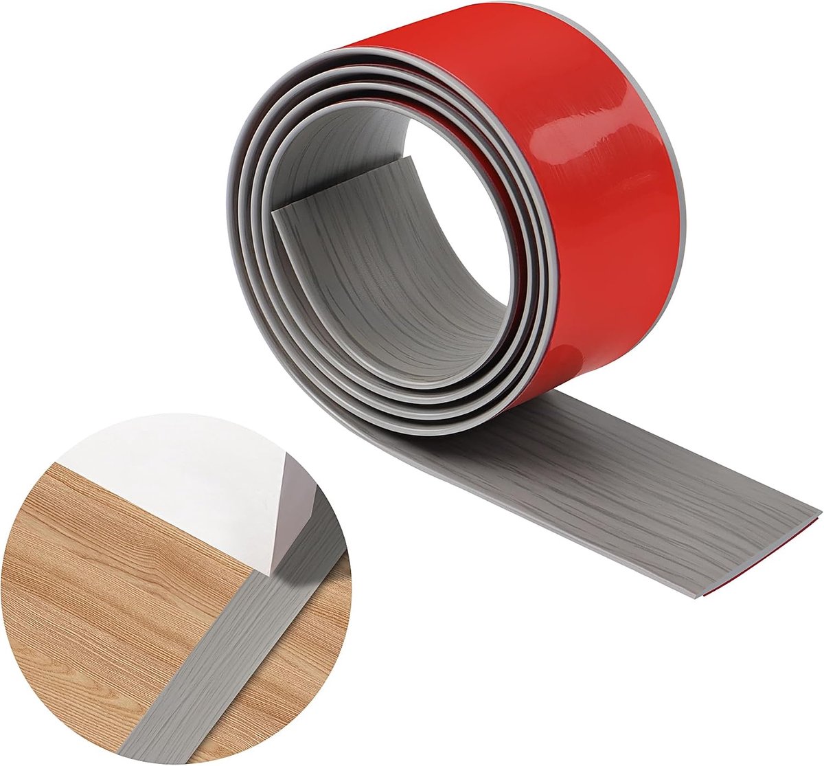 100 cm x 5 cm vloerovergangsstrips, PVC zelfklevende drempelstrips voor deuropeningen, waterdicht en slijtvast, tapijtdeurstrips, geschikt voor randen van deuren, ramen, vloeren