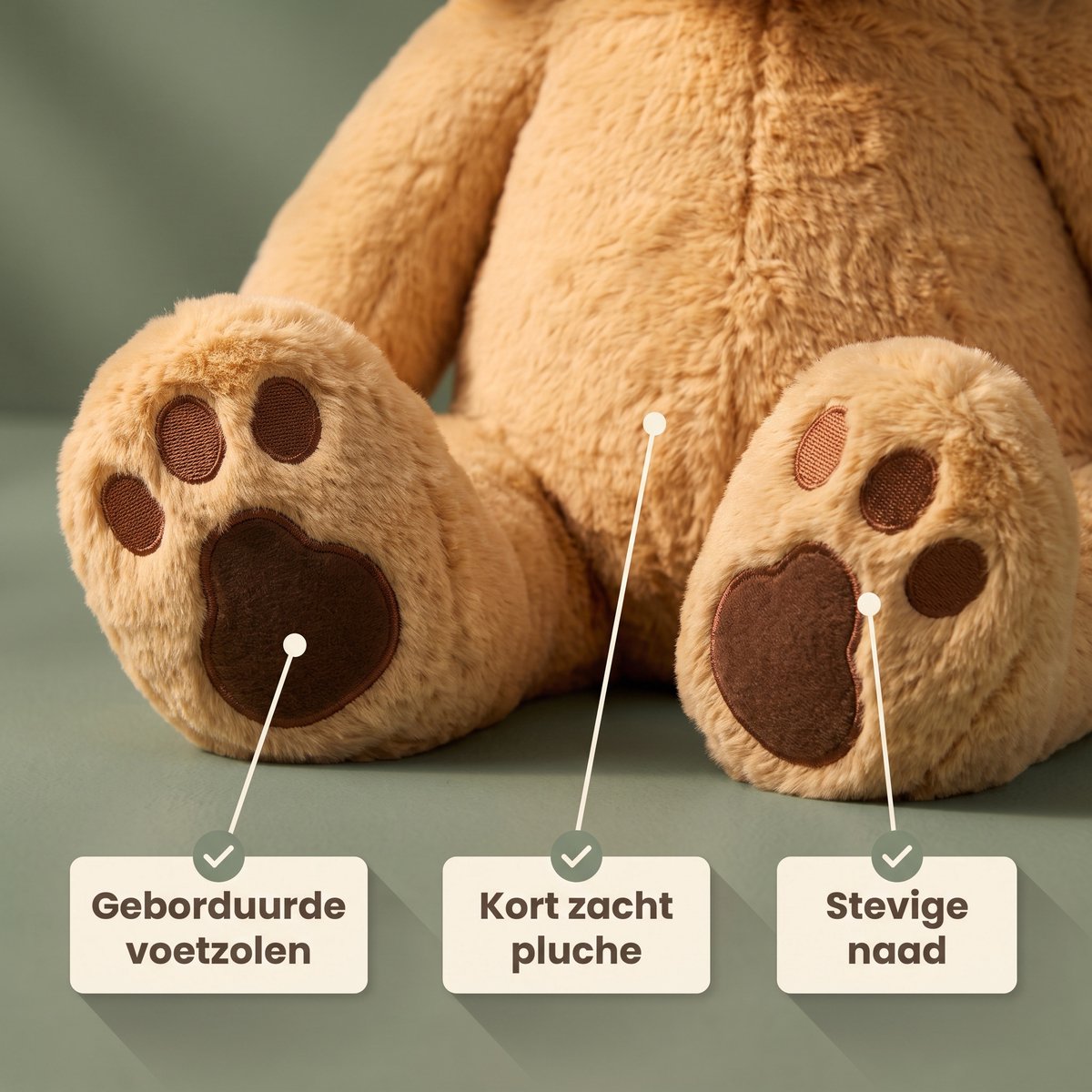 Calming Paws® Verzwaringsknuffel Volwassenen - Hond 60 cm / 3,6 kg - Verzwaarde Knuffel - Zware Knuffel - Slaapknuffel — afbeelding 3