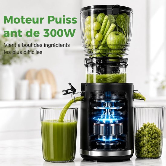 YASHE slowjuicer - 300 W - invoer 148 mm - omkeerfunctie — afbeelding 3