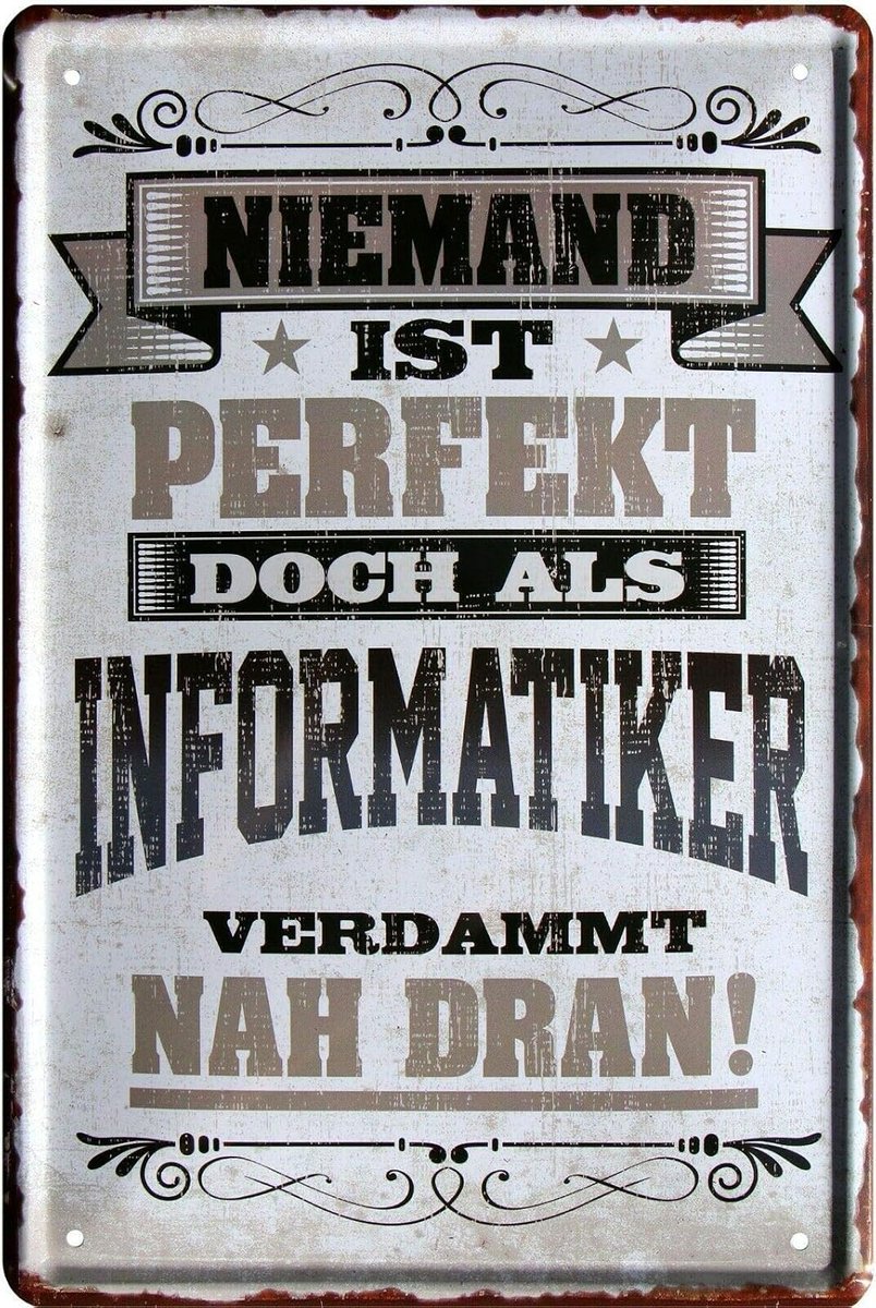 Is perfect, maar als informatiebord 20x30 cm metalen bord 2229