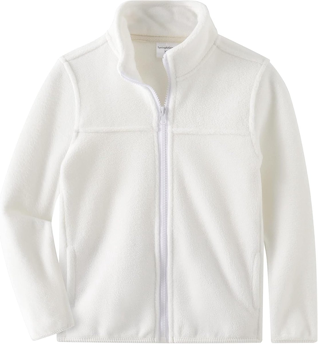 Fleecejack voor jongens, met lange ritssluiting, warm outdoor fleece jack voor kinderen, oranje