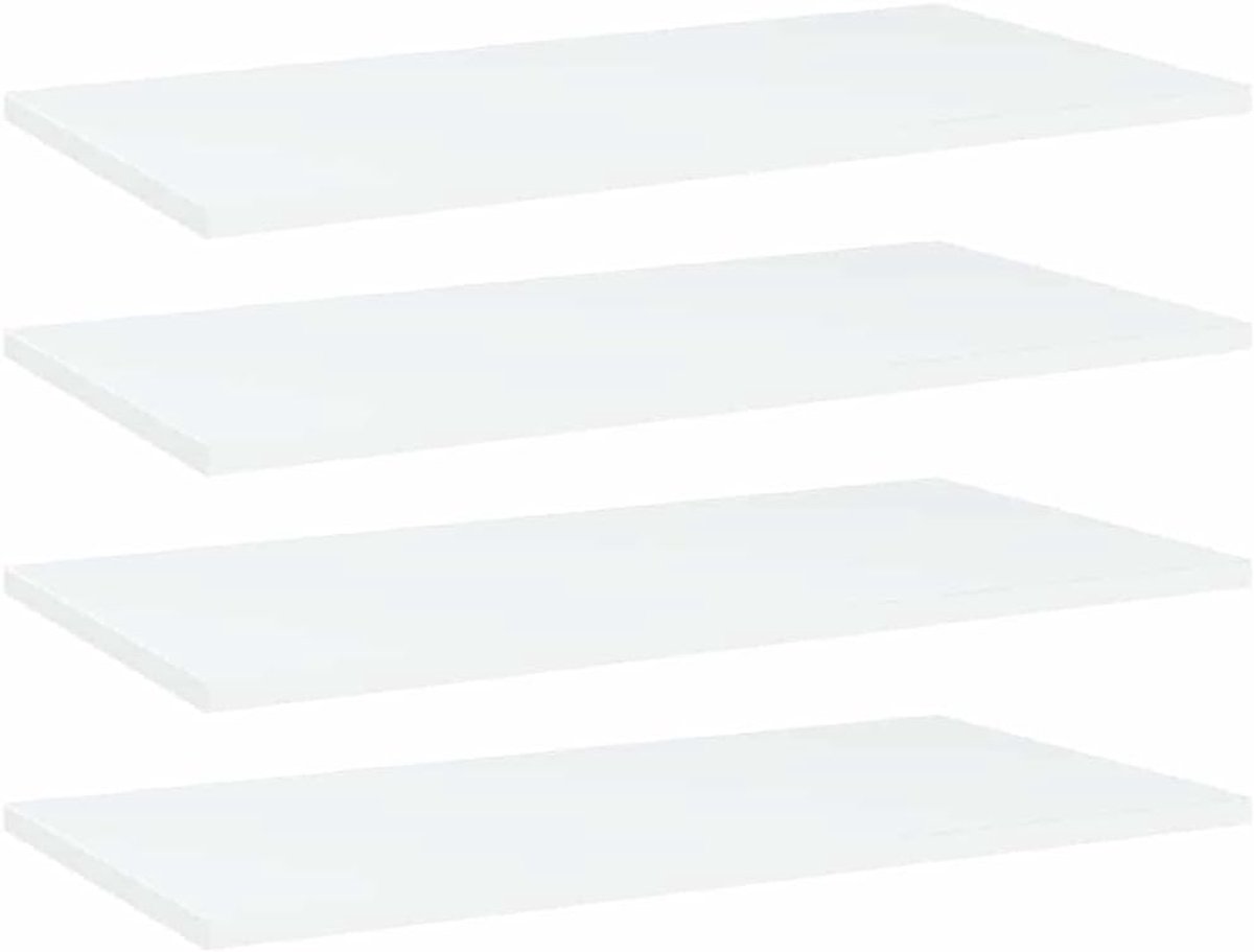 4 STK. Boekenkast Planken Wit 60x30x1,5 cm Houtmateriaal