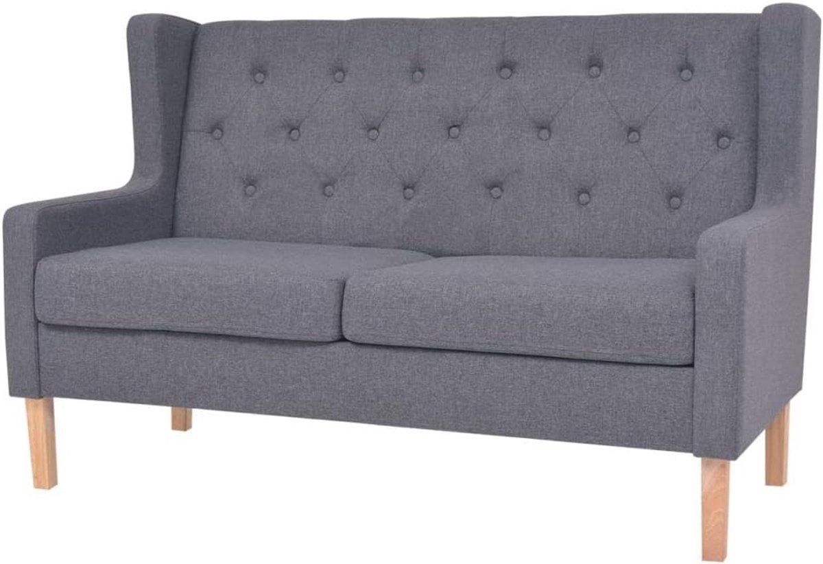 2-zits sofa gestoffeerde sofa stoffen sofa loungesofa zitmeubel designsofa woonkamersofa stof grijs