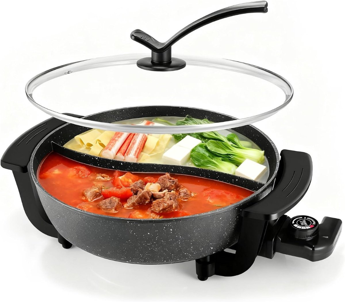 Kavo Hotpot - 1200W - Hotpot Pan - Hotpot Electrisch - Zwart - 10cm x 39cm x 31cm