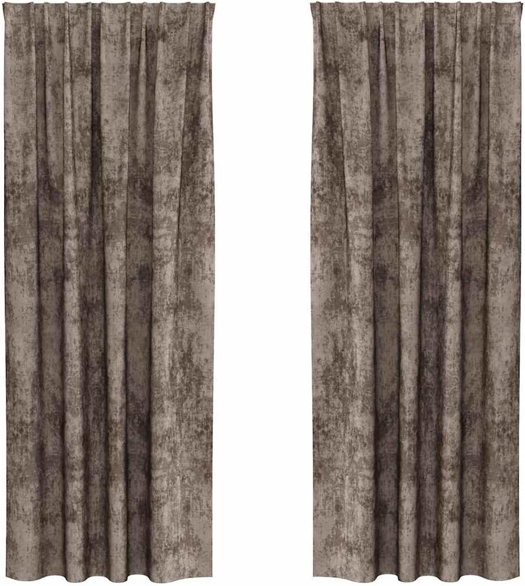 Gordijnen, cappuccino, 260 x 140 cm, set van 2, verduisterend, warmtebescherming, woonkamer, slaapkamer, kantoor