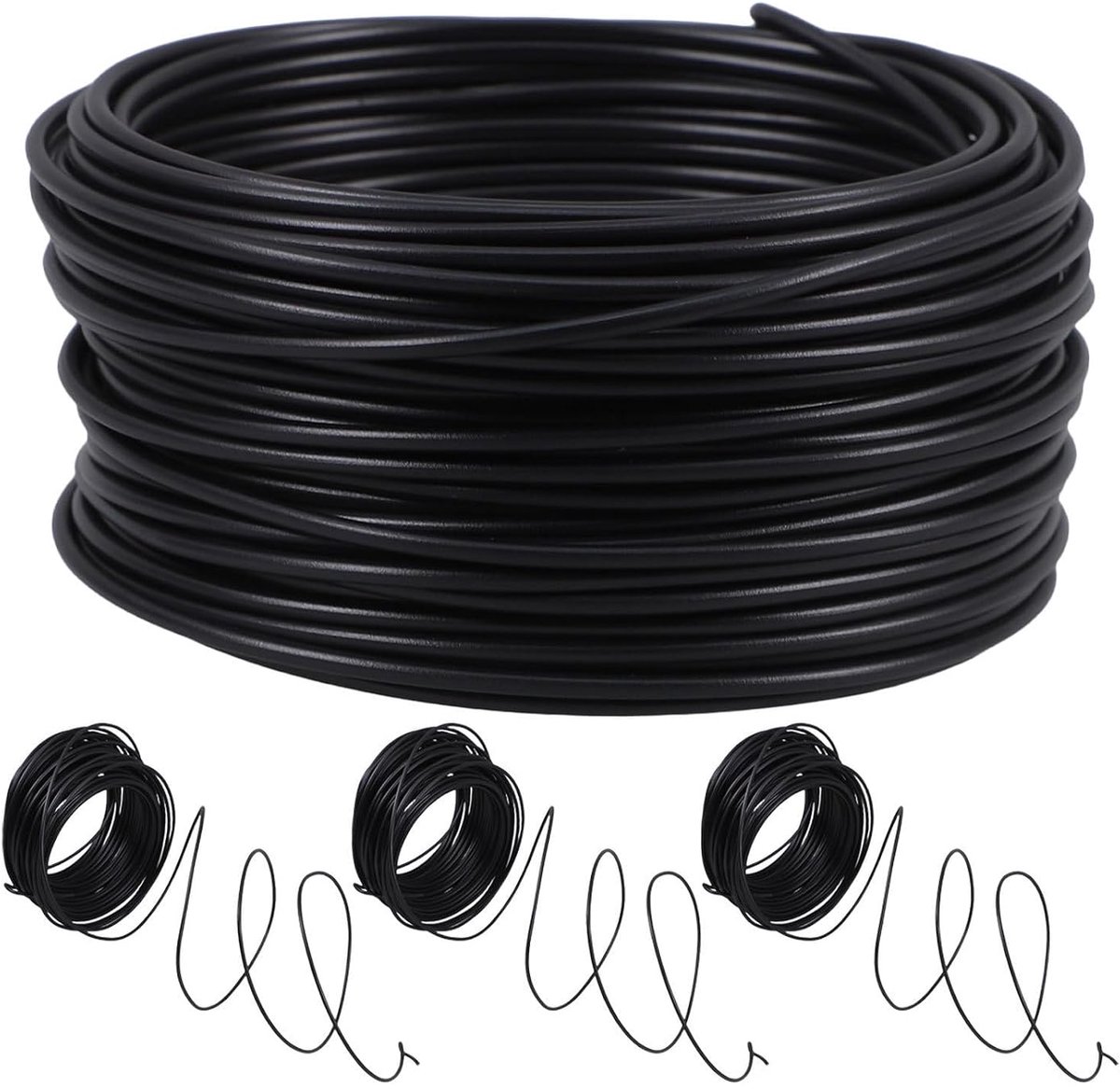 4 Stuks Verzinkte Ijzeren Twist Ties Zware PVC Gecoate Binddraad Flexibele Snijdbare Kabel Organizer voor Elektrische Draden Tuinplanten
