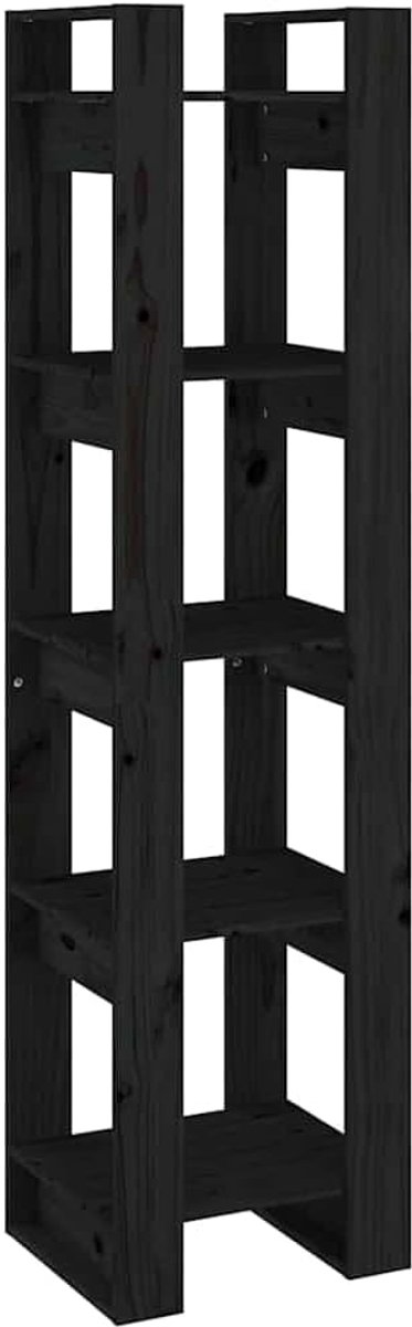 Boekenkast, ruimteverdeler, 41 x 35 x 160 cm, van massief grenenhout, open rek zonder achterwand voor boeken en decoratie, veelzijdig inzetbaar als ruimteverdeler in hal en woonkamer