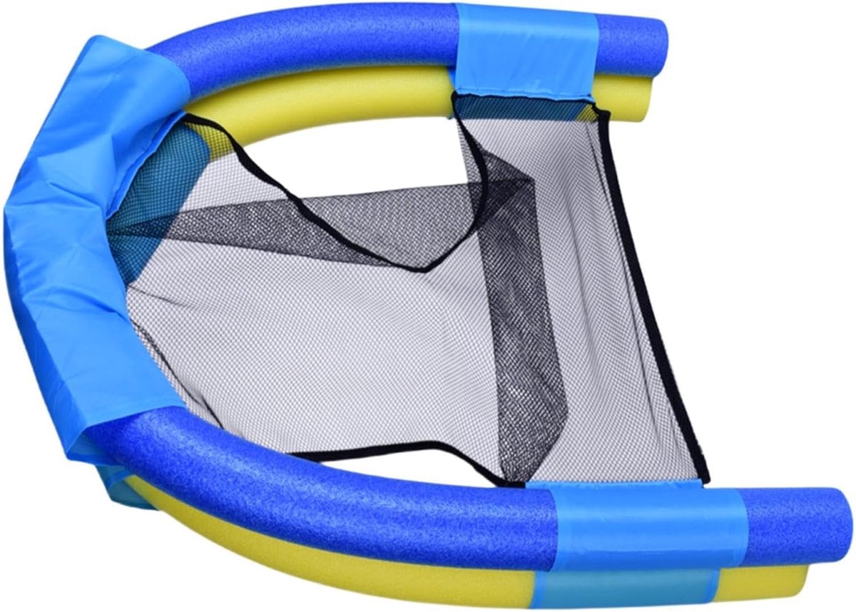 Zwemstoel voor zwembad, rugleuning van polyesterschuim, 150 g, ergonomisch, opblaasbaar, waterzitje voor volwassenen, comfortabele zwemmer voor vrouwen, mannen, volwassenen, zomervakantie
