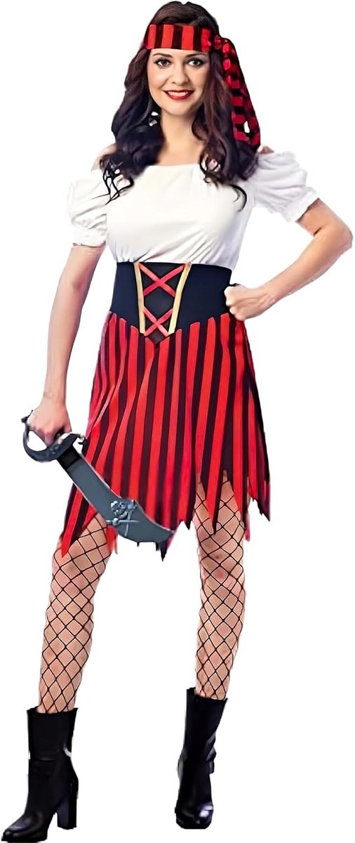 Pirate Kostuum Set voor Kinderen & Volwassenen – Roleplay Cosplay Kostuum, Complete Outfit