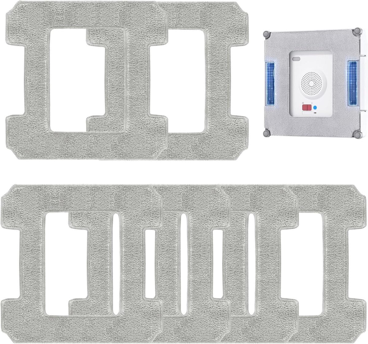 Reinigingspad voor Ecovacs Winbot W1 / W1 Pro / W2 / W2 Omni ruitenreinigingsrobot, wasbare microvezel reinigingsdoeken, herbruikbaar, vervangende doekjes voor Ecovacs Winbot W1 Pro