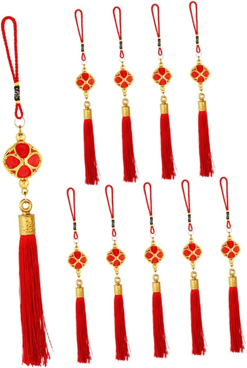 10stuks Mini Lantaarns Hangdecoratie Voor Nieuwjaar Chinese Tussel Ornamenten Voor Feestelijke Versiering