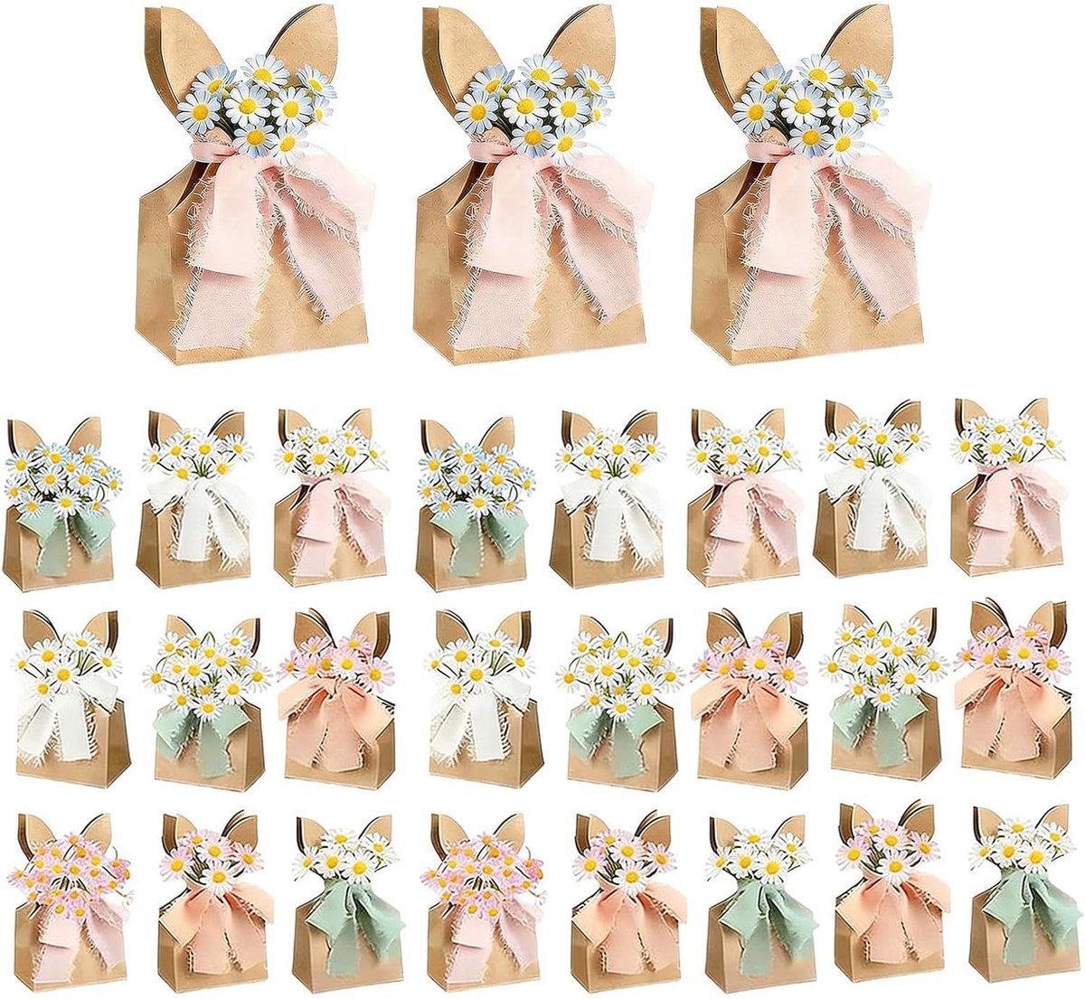 Feesttasjes 24 stuks Bohemian gedroogde bloemen