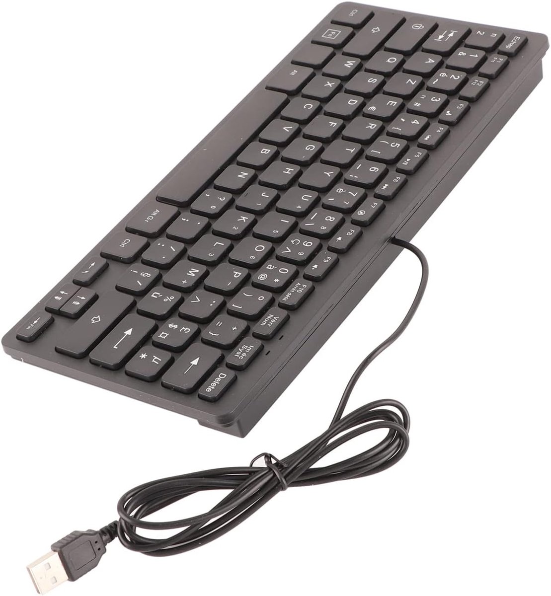 Mini toetsenbord 78 toetsen - Ultra slim - Ergonomisch ontwerp - Voor Russische, Franse en Duitse indeling - Voor laptops en desktops