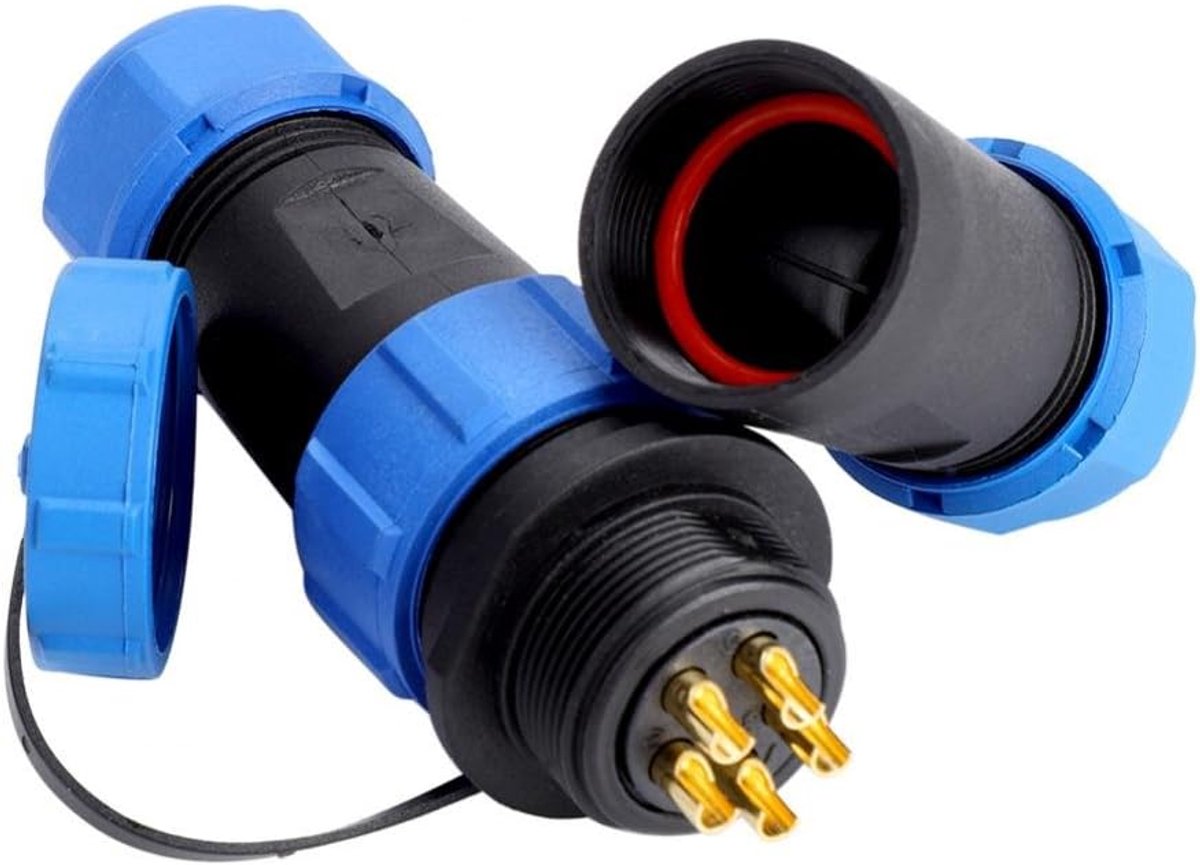 Aviation stekker 5-pins - IP68 - herbruikbaar - kabelverbinding - voor 110-380V installatie