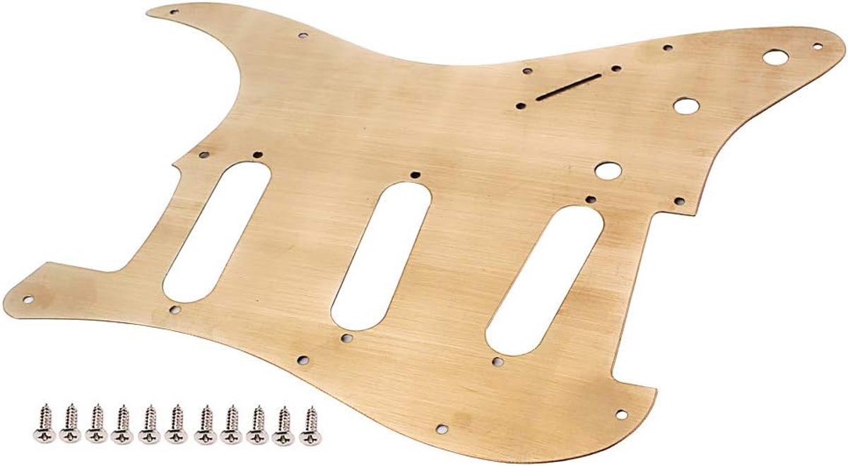 Gitaar pickguard 11 gaten - vervangend - messing - geschikt voor standaard Stratocaster gitaren