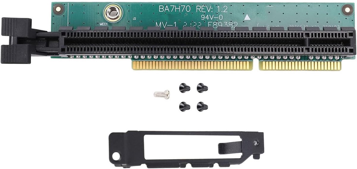 PCIe grafische kaartadapter 4 poorten - met backplate - voor ThinkCentre M920Q M920X M910X M720Q P330 Tiny5 series - uitbreiding van PCI E16 kaarten