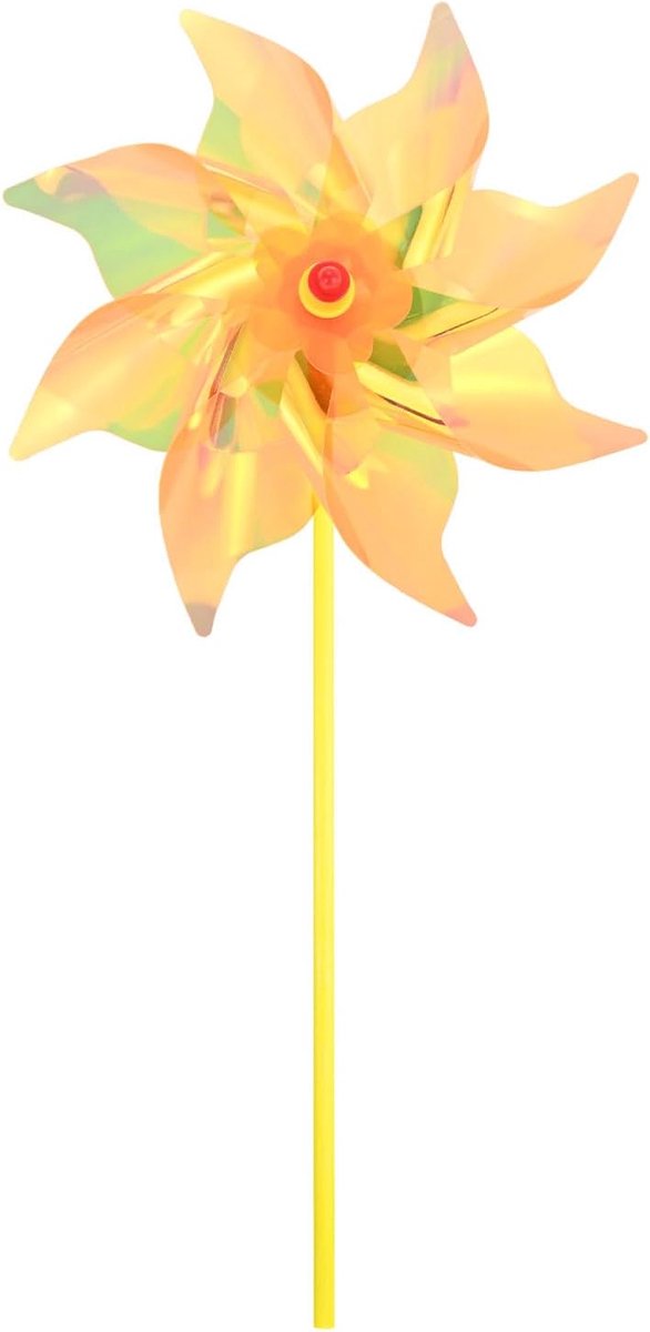 1-pack Regenboog Pinwheels 20 Inch Plastic Wind Spinners Outdoor Bloem Windmolen voor Feestdecoraties/Tuin/Tuin, Speelgoed Wind Spinners [Oranje]