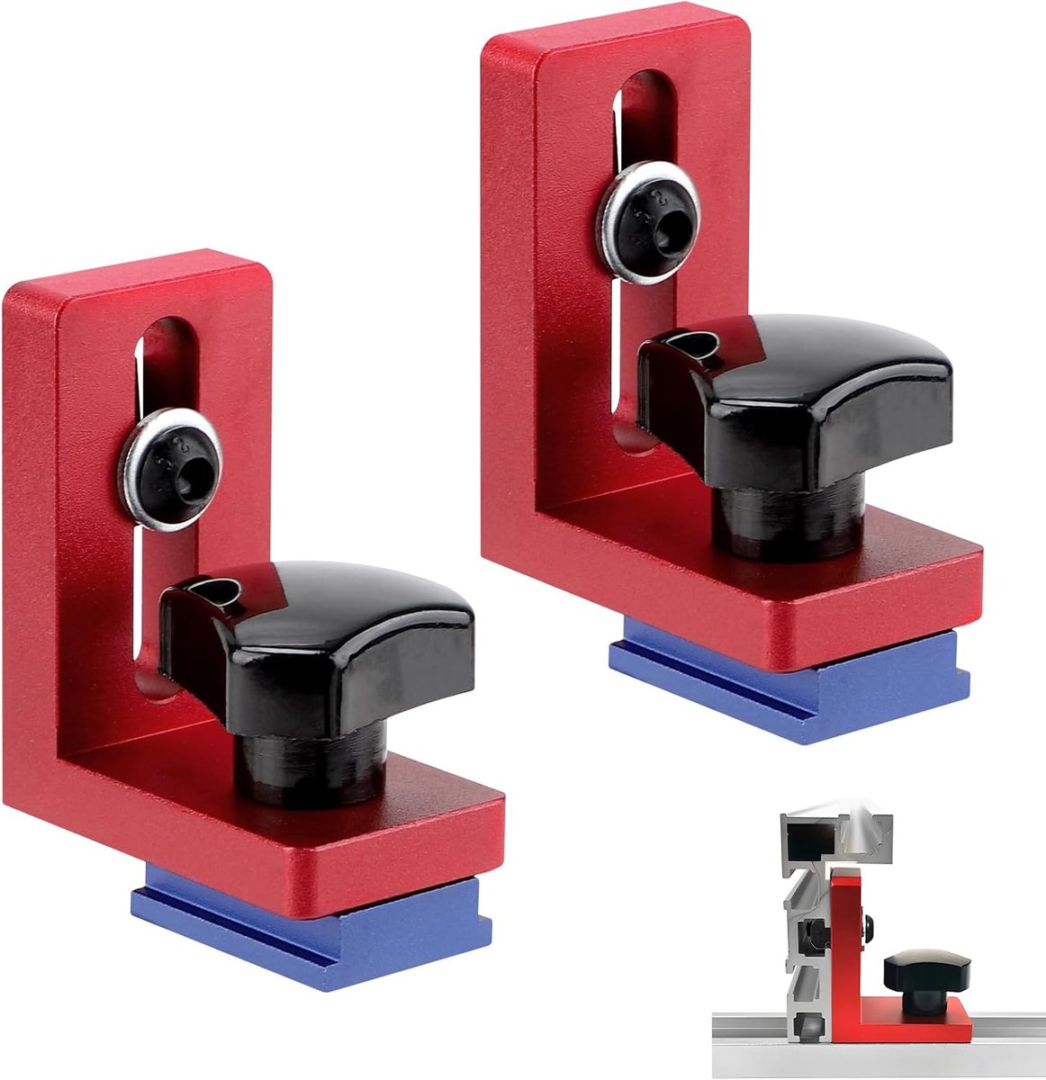 Mitre Track Stop Blok 30 Type - Aluminium Legering - T-Slot - Voor Houtbewerking