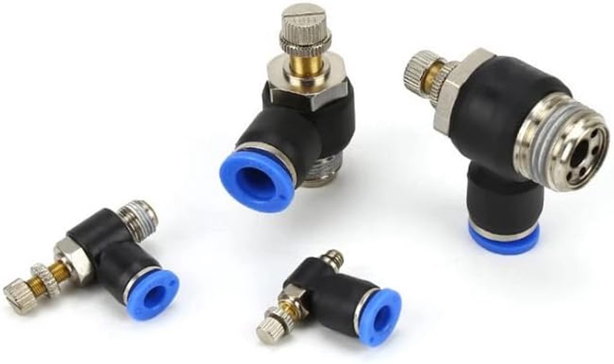 Afvoerluchtklep 1/8 inch op 8 mm slang gasklep in industriële kwaliteit