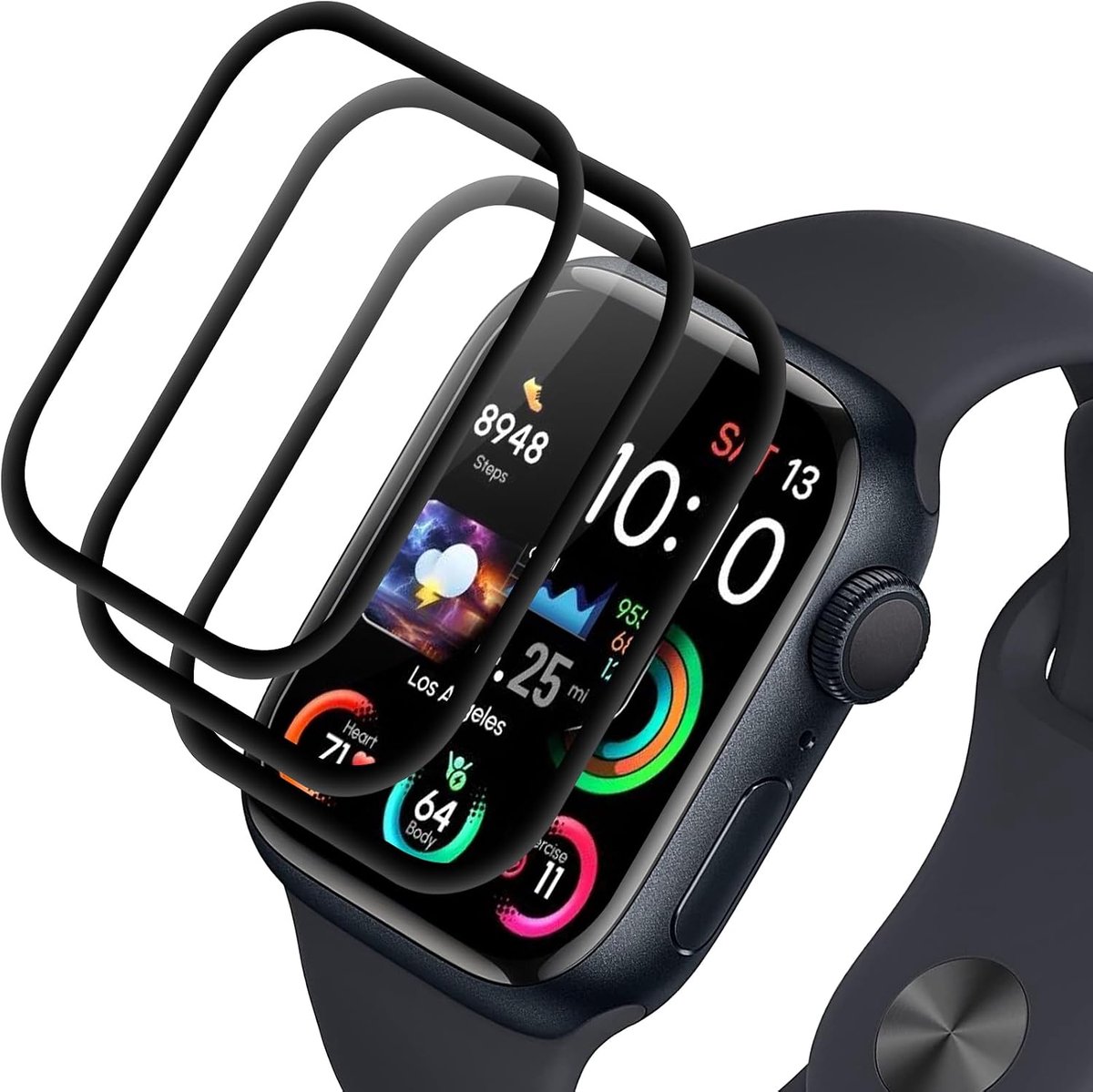3 Stuks Screen Protectors voor Apple Watch Series 1/2/3 42mm displayschutz, Anti-breuk, Krasbestendig, Bubbelvrij, Kristalhelder, 9H Hardheid, Kogelwerende dia's