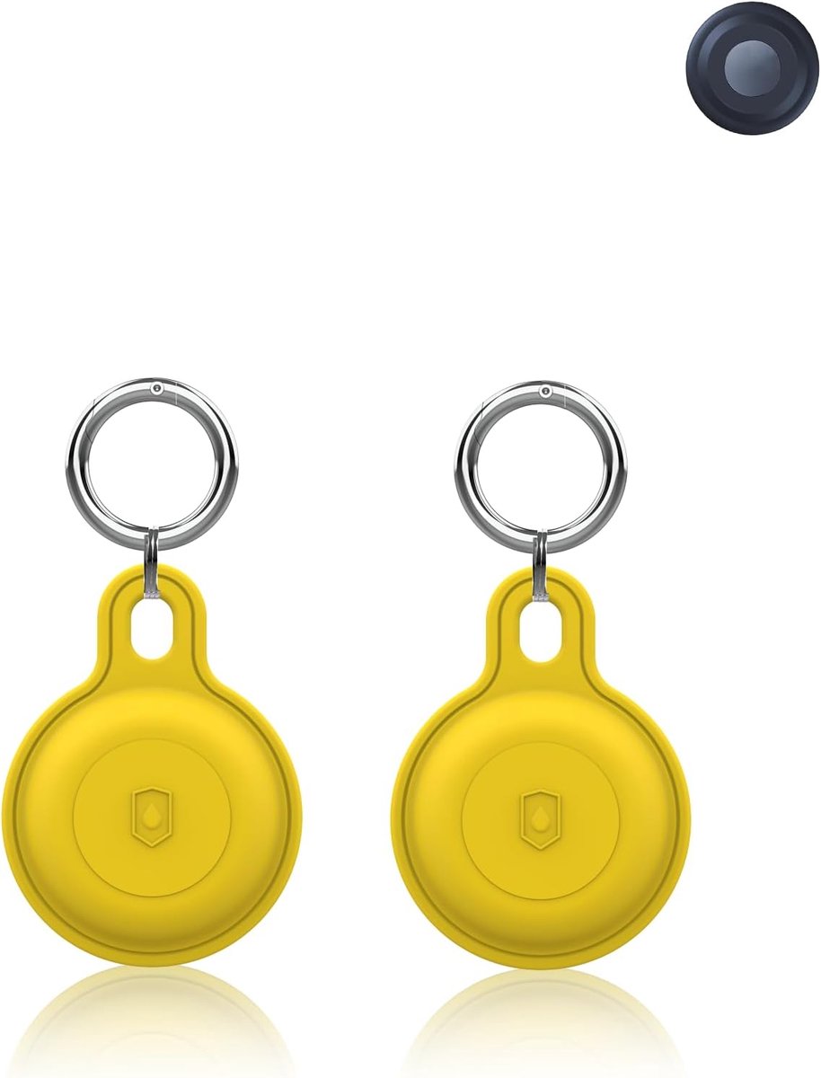 2 stuks beschermhoes voor yystao SmartTag sleutelvinder, yystao beschermhoes van siliconen, compatibel met de yystao SmartTag, inclusief sleutelkoord (geel)