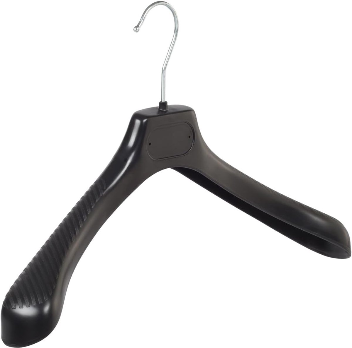 Kleerhanger, Mantelhanger, Kostuumhanger, Jassenhanger, set van 30 Stuks, Kunststof, Zwart, Brede schouders, 360° Draaibare Haak, 42 cm (LS42_00/30)