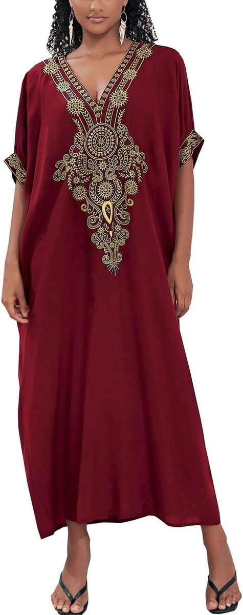 Strandjurk voor dames, maxi-badpak, kaftan, kimono, zee, strand
