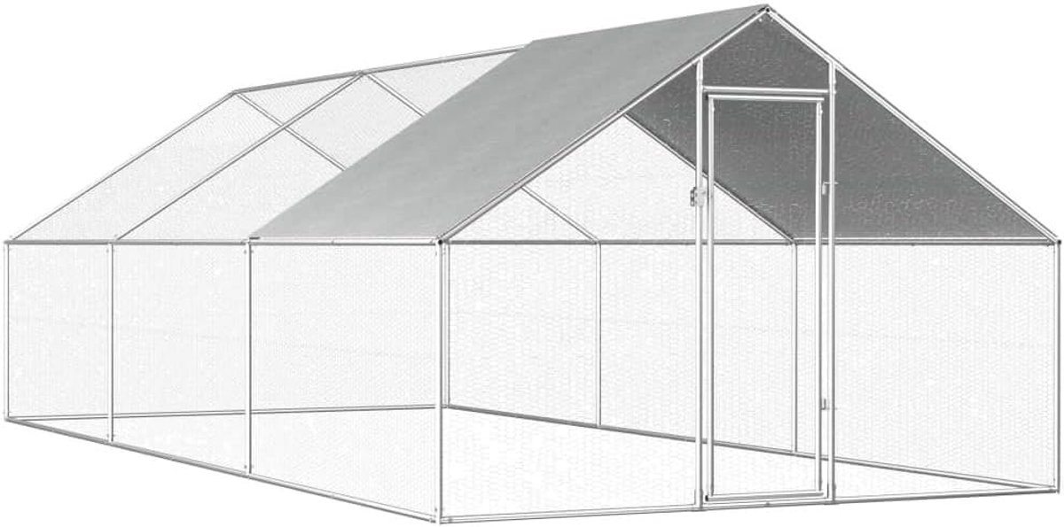 Kippenhok voor buiten, van staal, kippenhok voor de tuin, kippenhok van staal, kippenhok, kippenhok, kippenhok, groot kippenhok, eend 2,75 x 2 x 2 m
