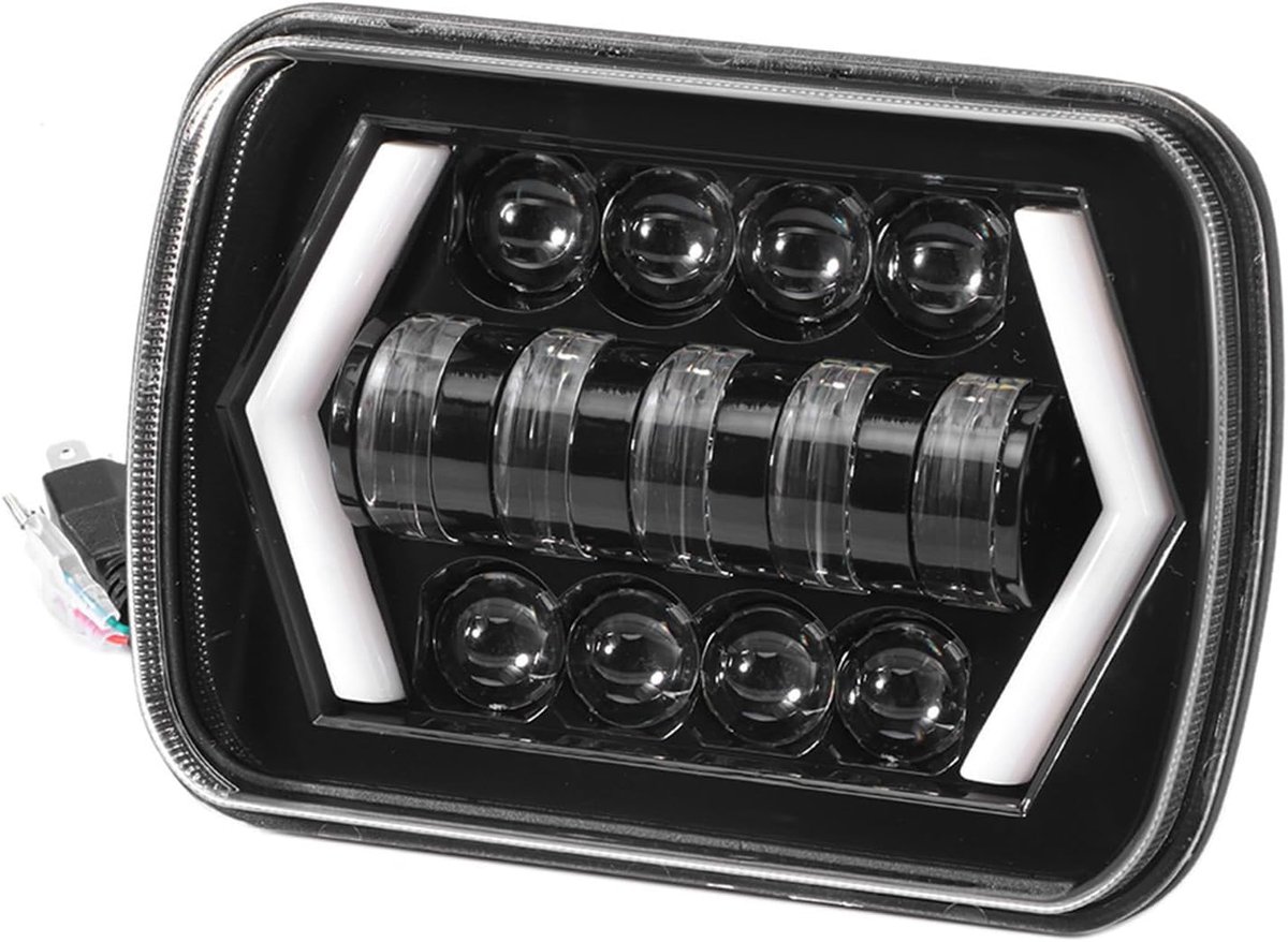 5x7 inch Koplamp Vierkante Licht Hoge Dimlicht Koplamp Voertuig Koplamp Auto Koplamp Met Draaien Licht LED Fit voor Jep Voertuig