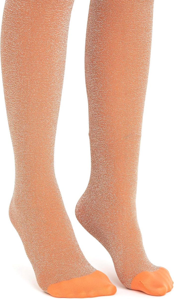 panty voor meisjes, sprankelend bruin, volledige lengte ondoorzichtige panty 70 denier voor meisjes met een felgekleurde glitter.