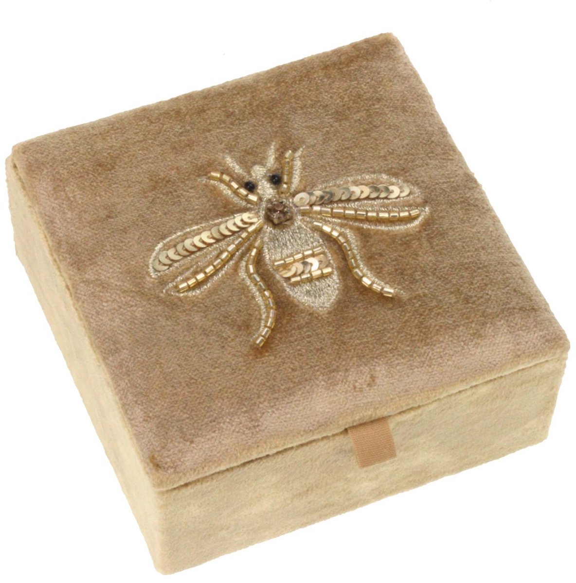Sieradendoos Bijen, goud 10x10x5cm