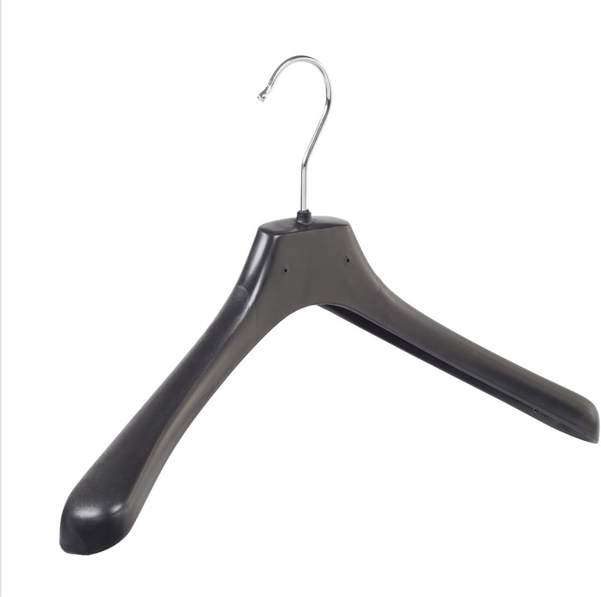 Kleerhanger, Mantelhanger, Kostuumhanger, Jassenhanger, set van 40 Stuks, Kunststof, Zwart, Brede schouders, 360° Draaibare Haak, 42 cm (LX42_00/40)