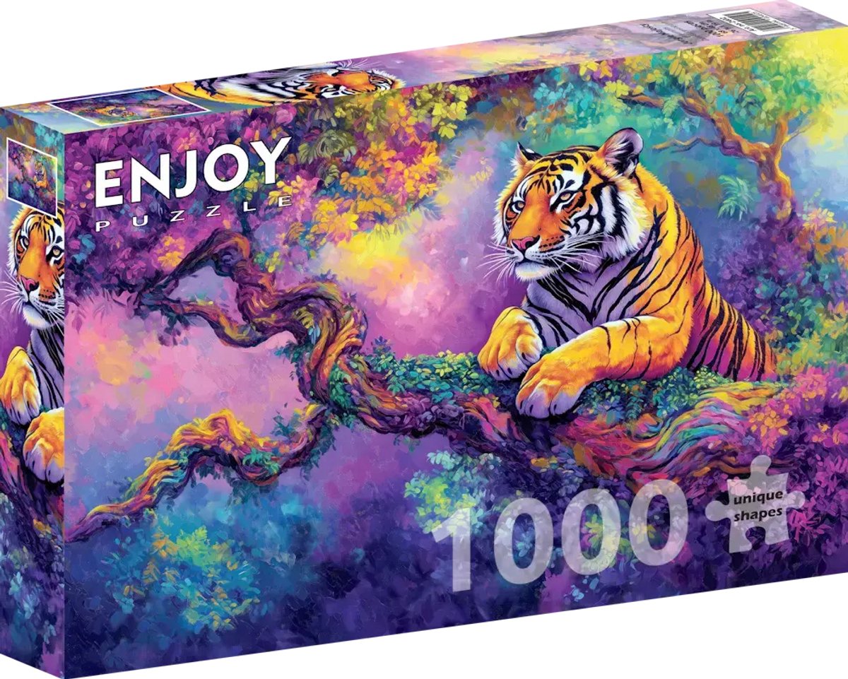 Enjoy Puzzle legpuzzel Jungle Majesty 1000 stukjes dieren tijger.