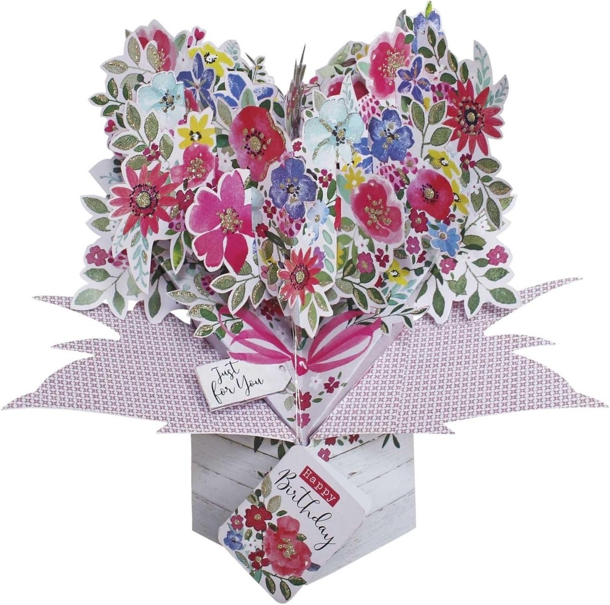 Verjaardag Boeket Bloemen Verjaardag Pop Up Wenskaart 3D Pop-Up Kaarten
