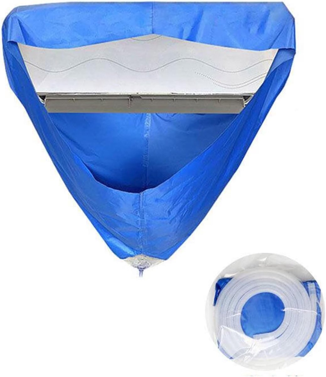 Waszak voor het reinigen van de airconditioning, wanddeksel voor airconditioning met afvoermondstuk en waterslang, waterdicht, stofdicht(Q-533)