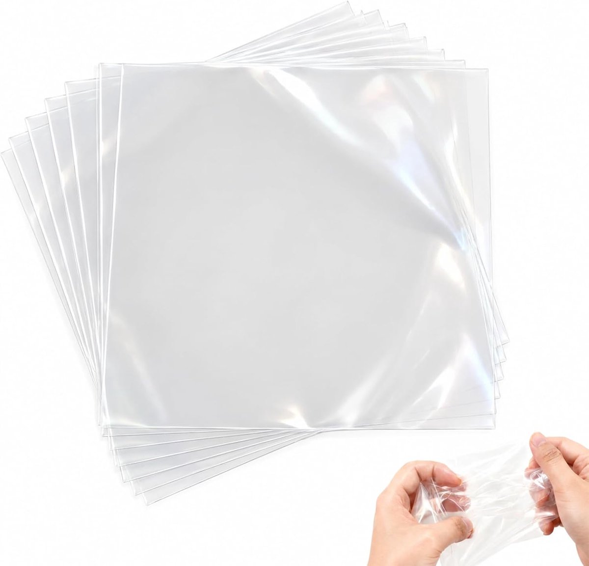 8 x knikjespapier (20 x 20 cm) – knutselpapier om te naaien, PET-vellen voor naaiaccessoires, knutselset