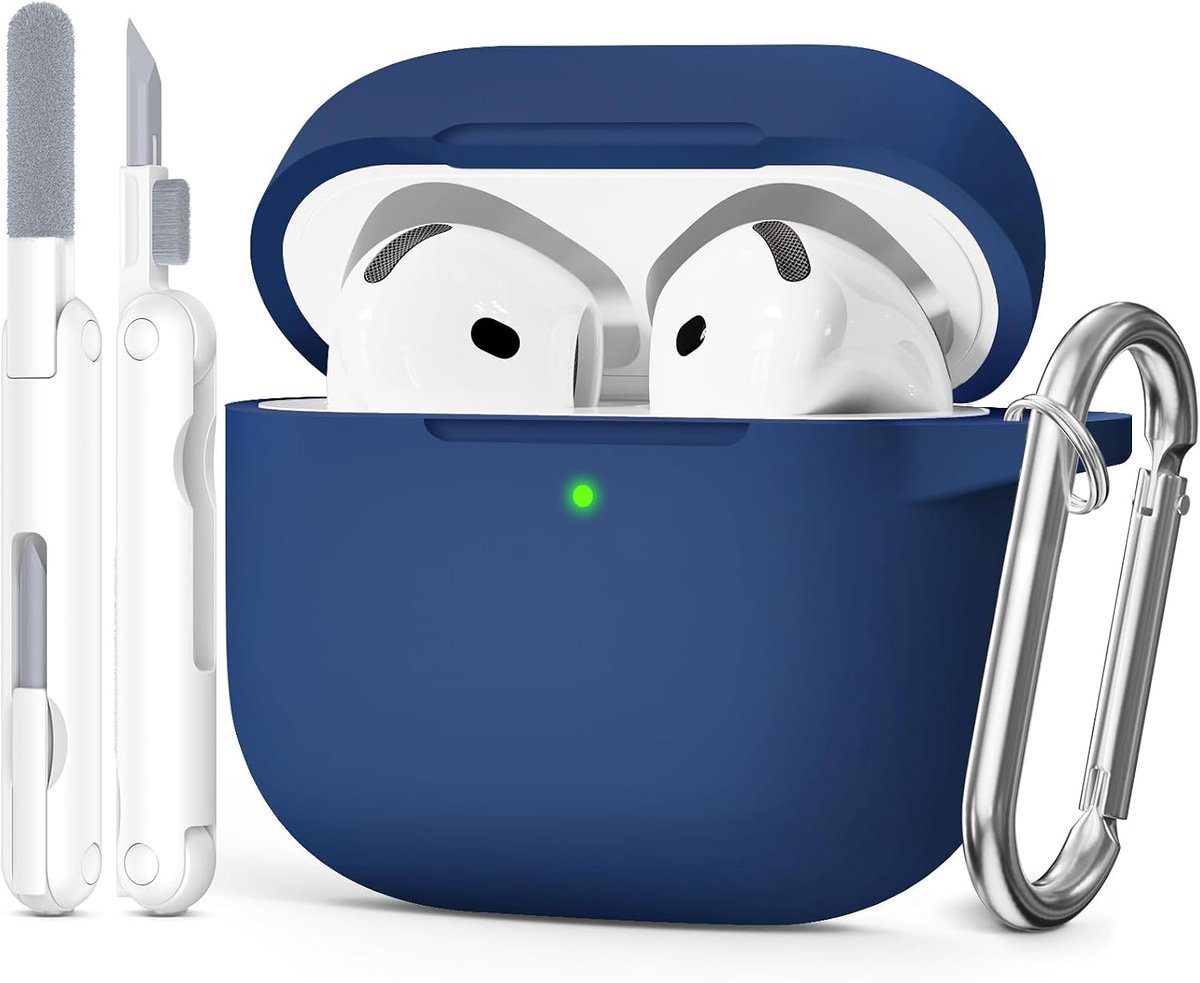 Siliconen Hoesje voor AirPods 4 (Marineblauw)