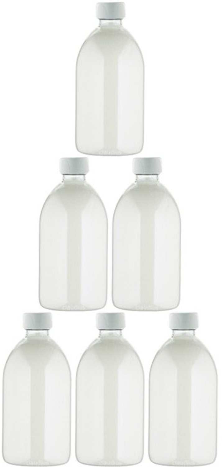 Claudius Scrubzout White Lotus - 650 gram - Fles met witte dop - set van 6 stuks - Hydraterende Lichaamsscrub - Body Scrub