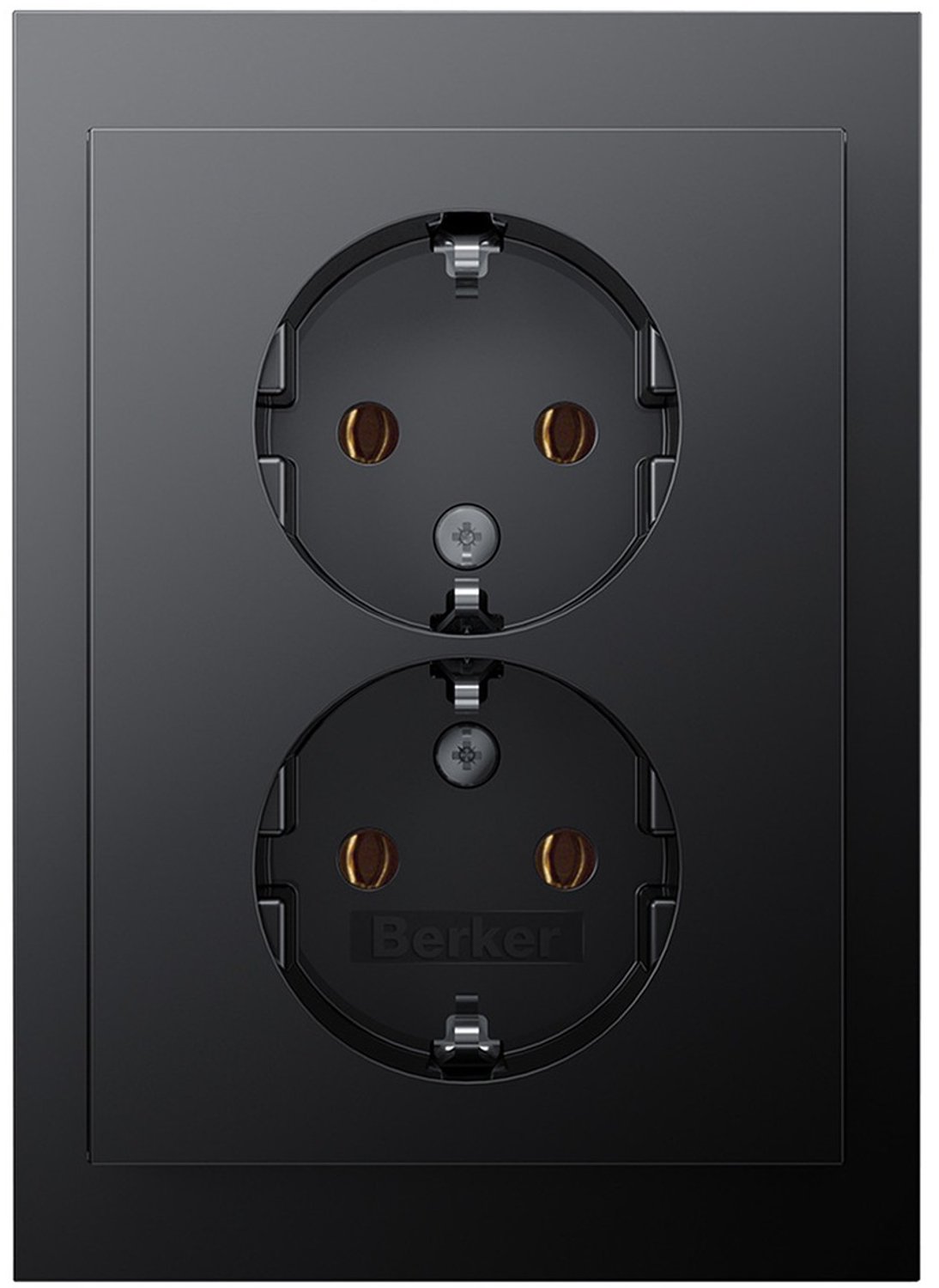 BERKER K1 Inbouw wandcontactdoos (wcd) RA 2-voudig antraciet