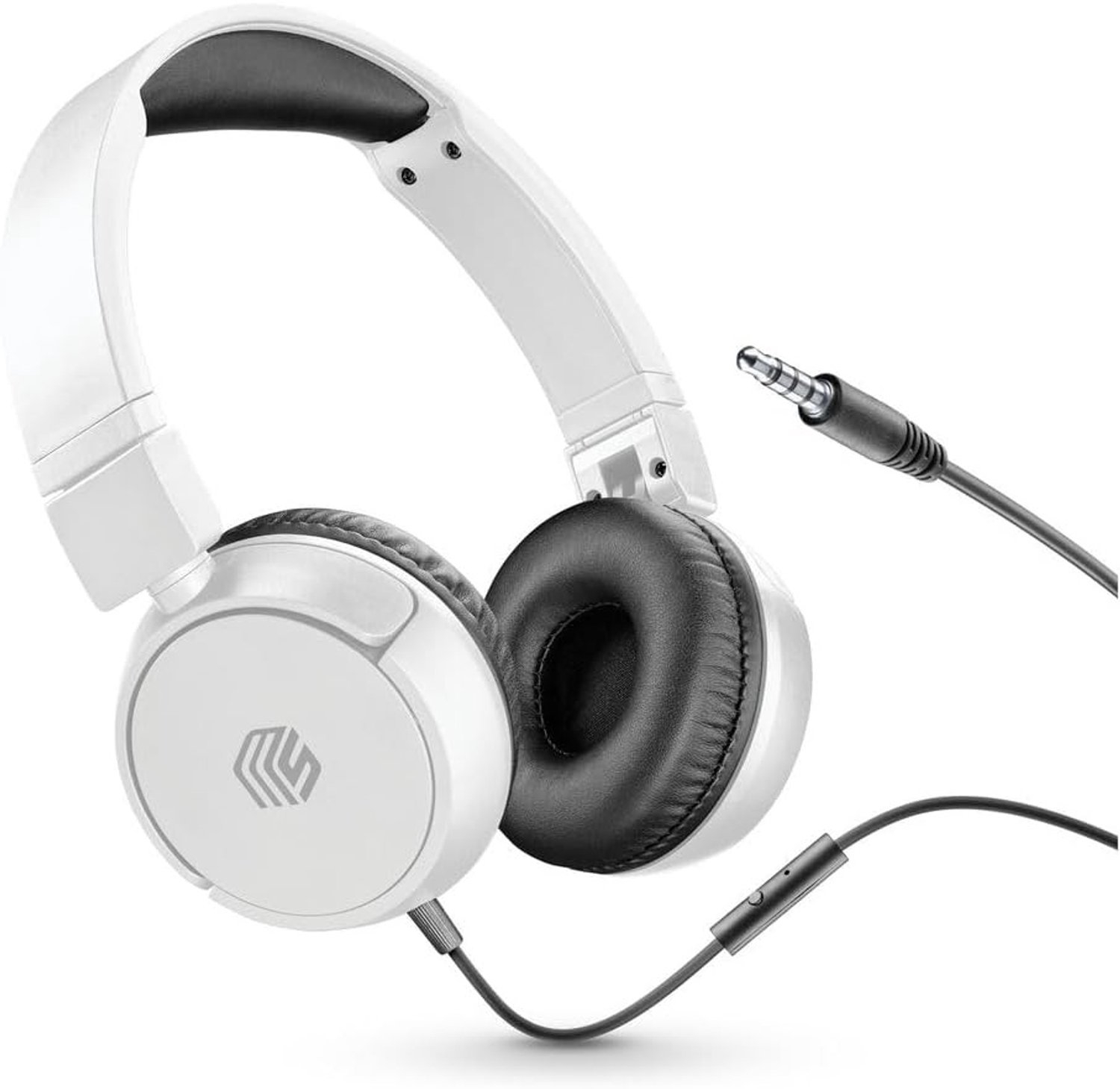 Hoofdtelefoon - Wit - Jack 3,5 mm - Opvouwbare On-Ear Hoofdtelefoon met Microfoon - Voor Alle Apparaten