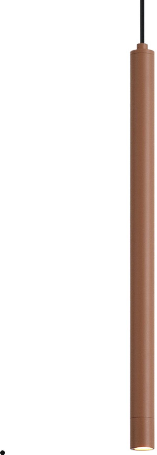 Qazqa moderne hanglamp - Chuba - bruin, 8cm, ideaal als woonkamer lamp
