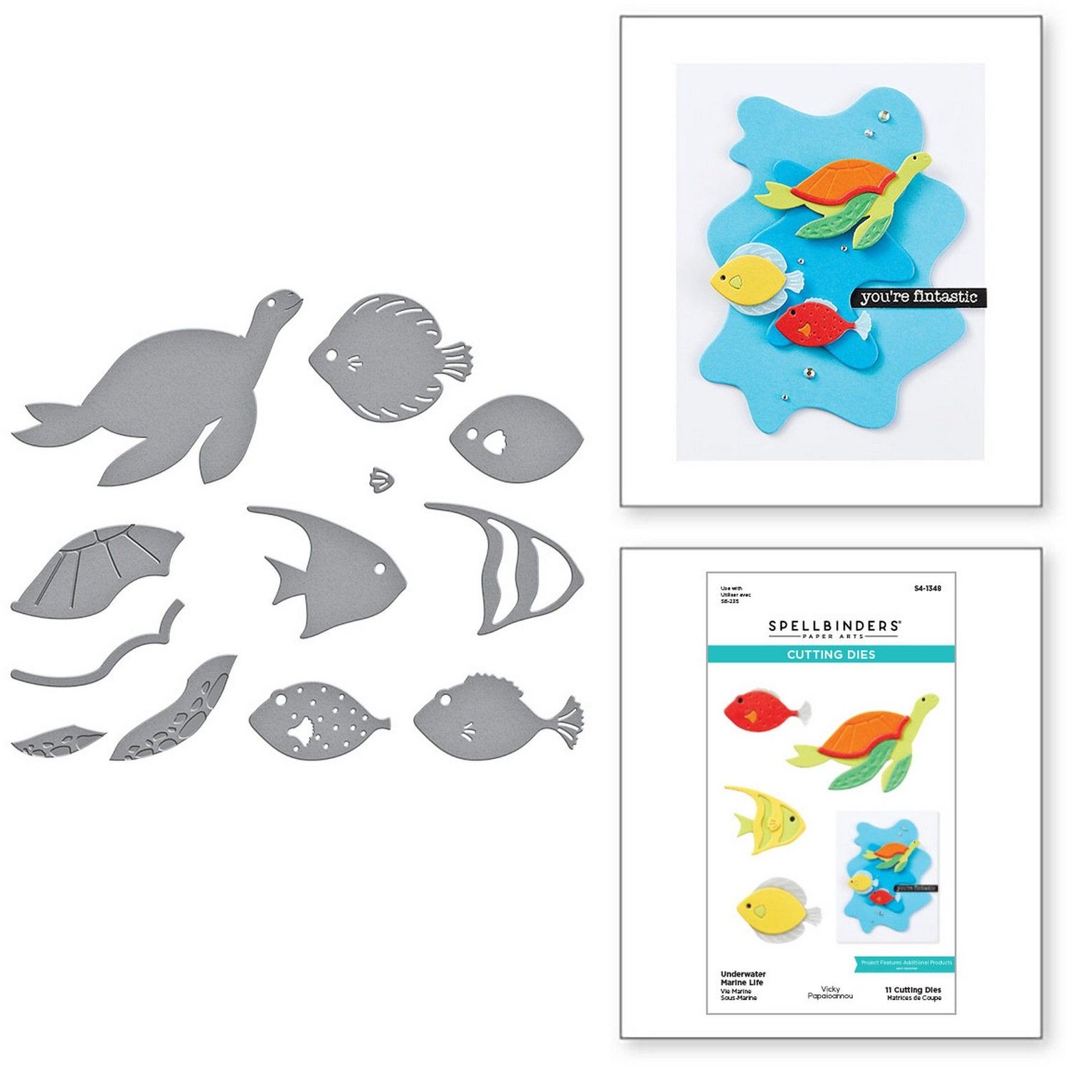 Spellbinders Snijmallen - Underwater Marine Life - 11 st.