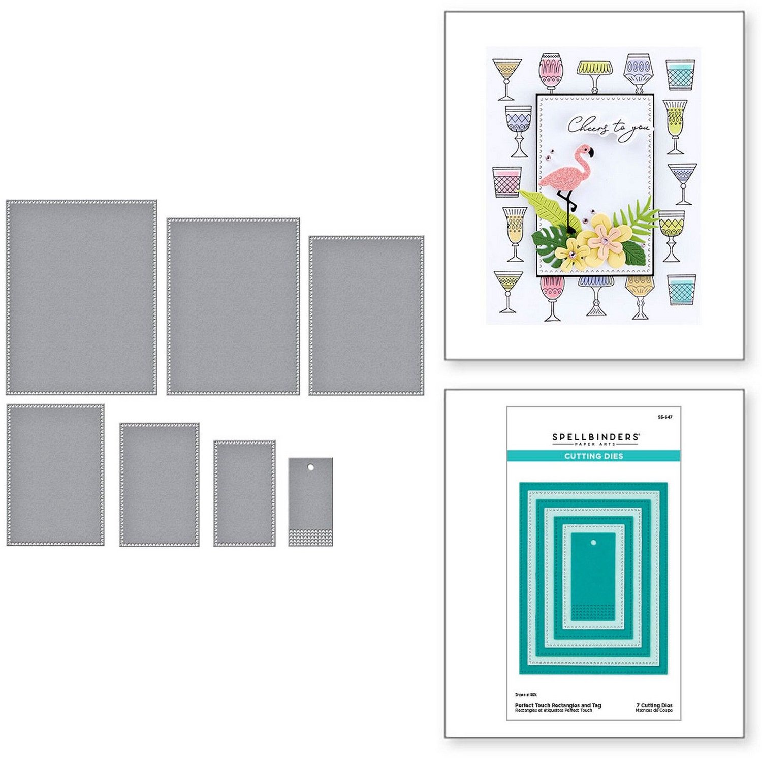 Spellbinders Snijmallen - Perfect Touch Rectangles and Tag - 7 st.