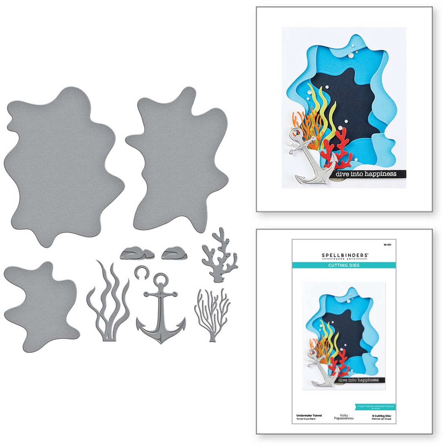 Spellbinders Snijmallen - Underwater Tunnel - 9 st.