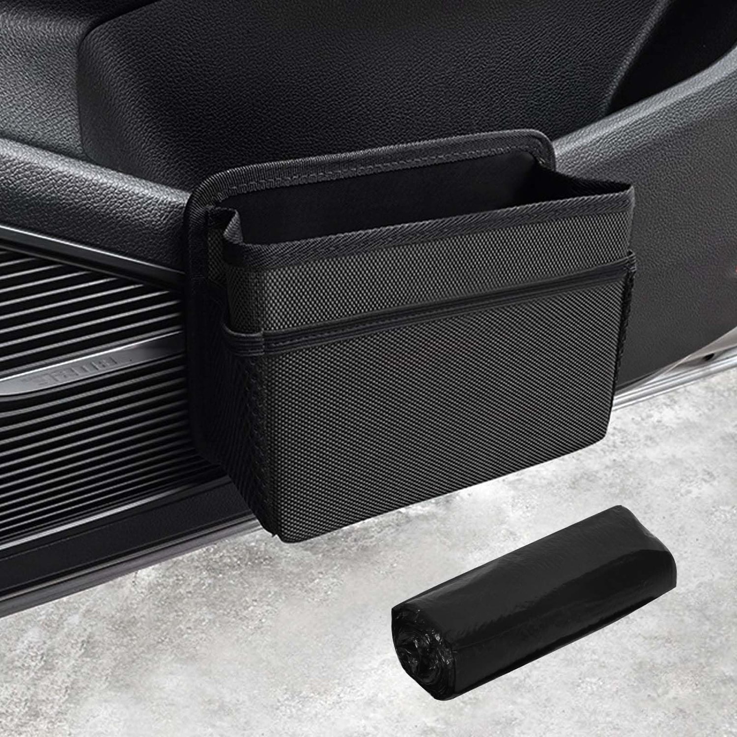 Famanu – Opvouwbare auto-prullenbak, waterdicht, ophangbaar, voor binnen en auto