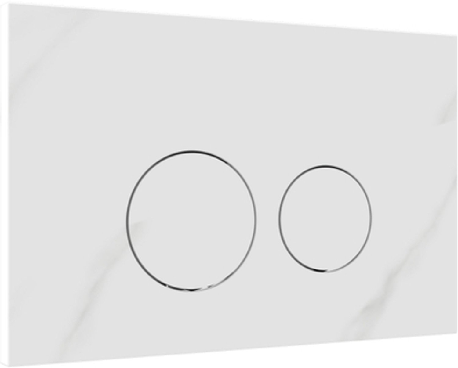 FugaFlow Eccelente Press Stone Bedieningsplaat - voor Geberit UP320 inbouwreservoir - dualflush - ronde knoppen - natuursteen - marmer wit