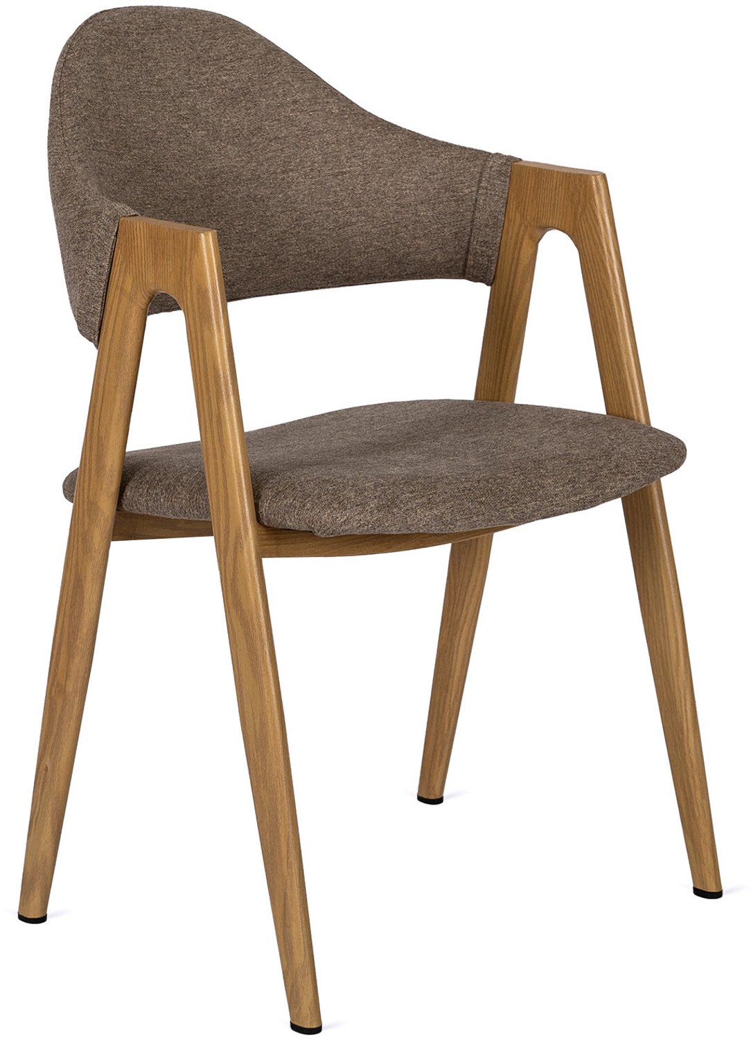 Mebel Elite Ruiz Serie - Gestoffeerde Eetkamerstoel - Beige - Met Armleuningen - Stalen Onderstel