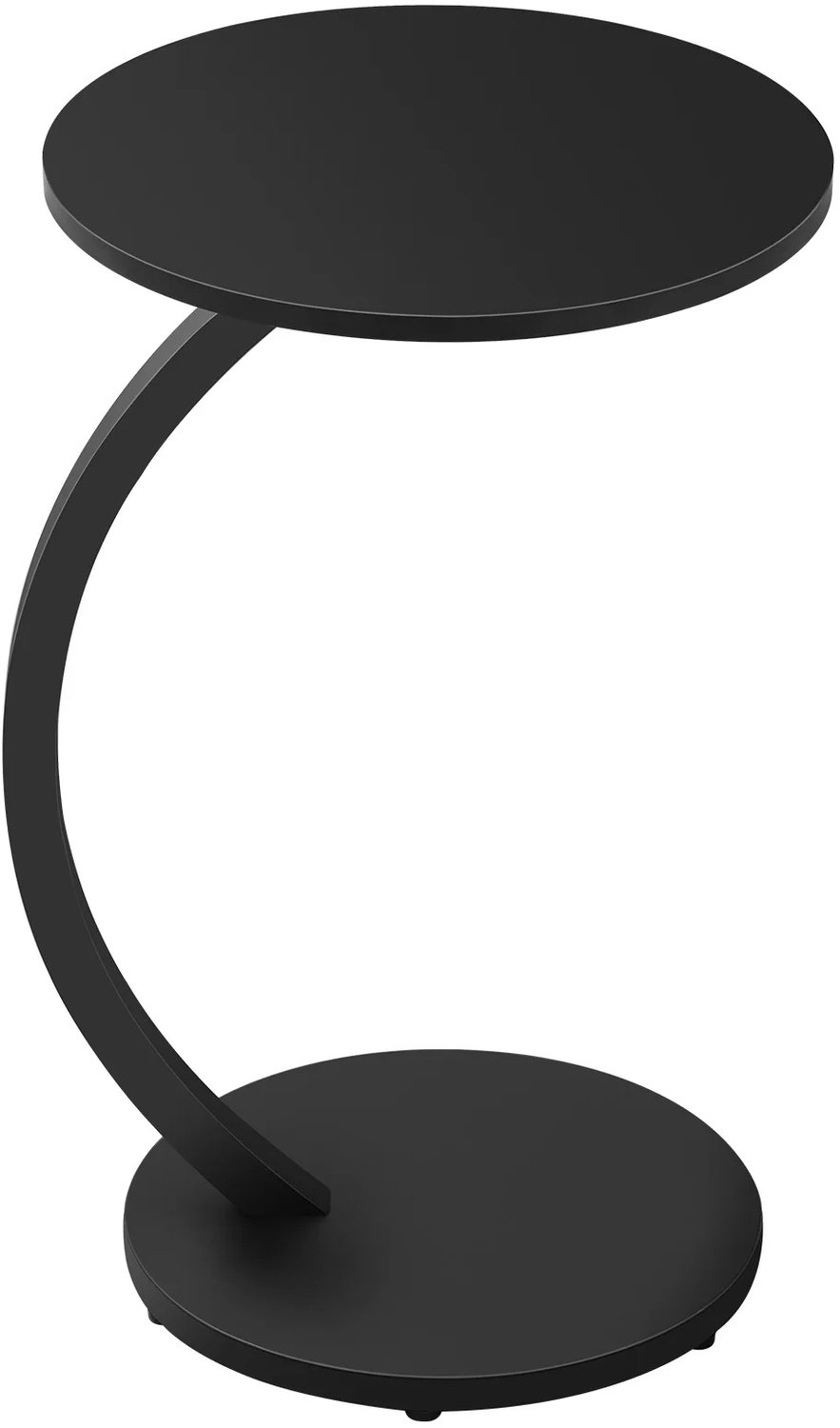 SONNENH Ronde C-vormige bijzettafel - Ø40 x circa65 cm - Zwart